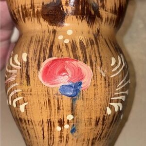 Vintage 5” Italian Terracotta Pitcher Hand Painted